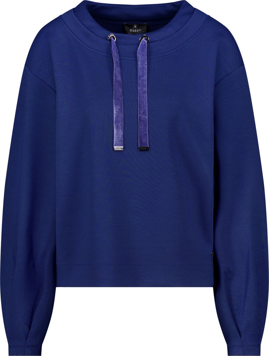 Sweatshirt mit samtigen Bindeband
