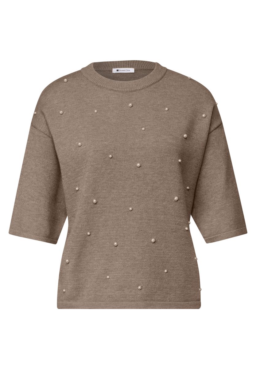 3/4-Arm Pullover mit Rundhals