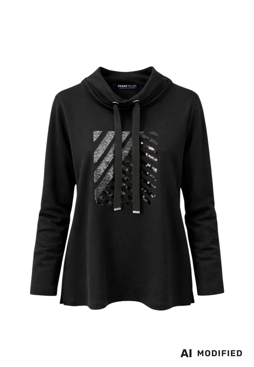 Shirt ROUGE CONTRAST mit Paillettenmotiv