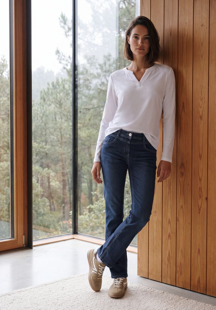 High Waist Bootcut Jeans im Slim Fit