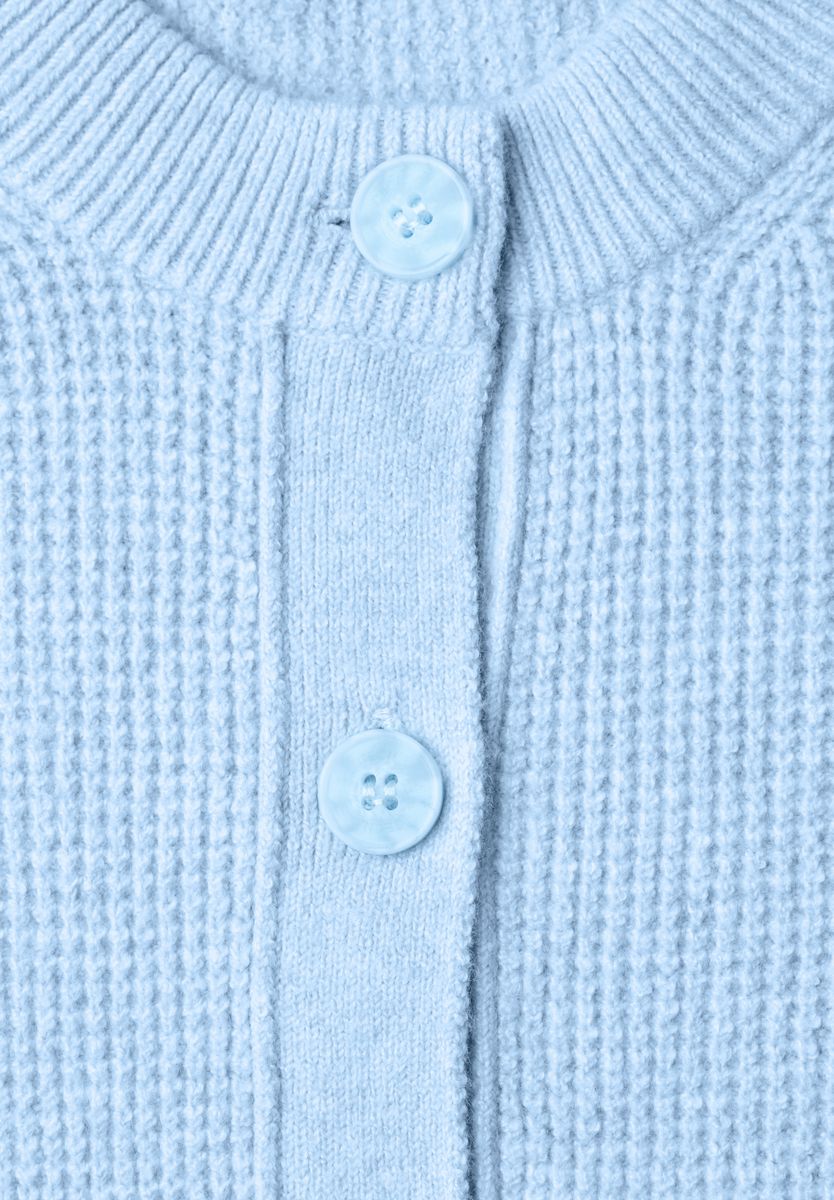 Cardigan mit Rundhals und Knopfleiste