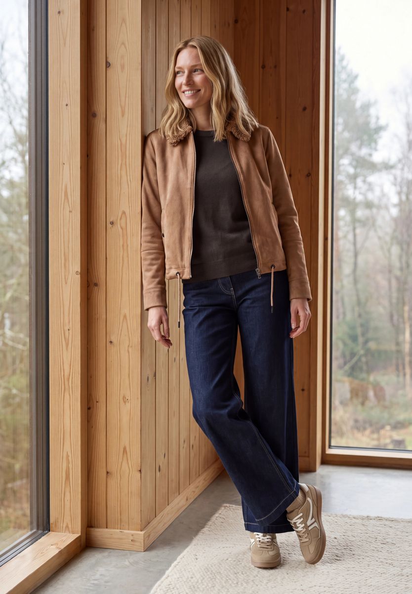 Pullover in Unifarbe mit Rundhals