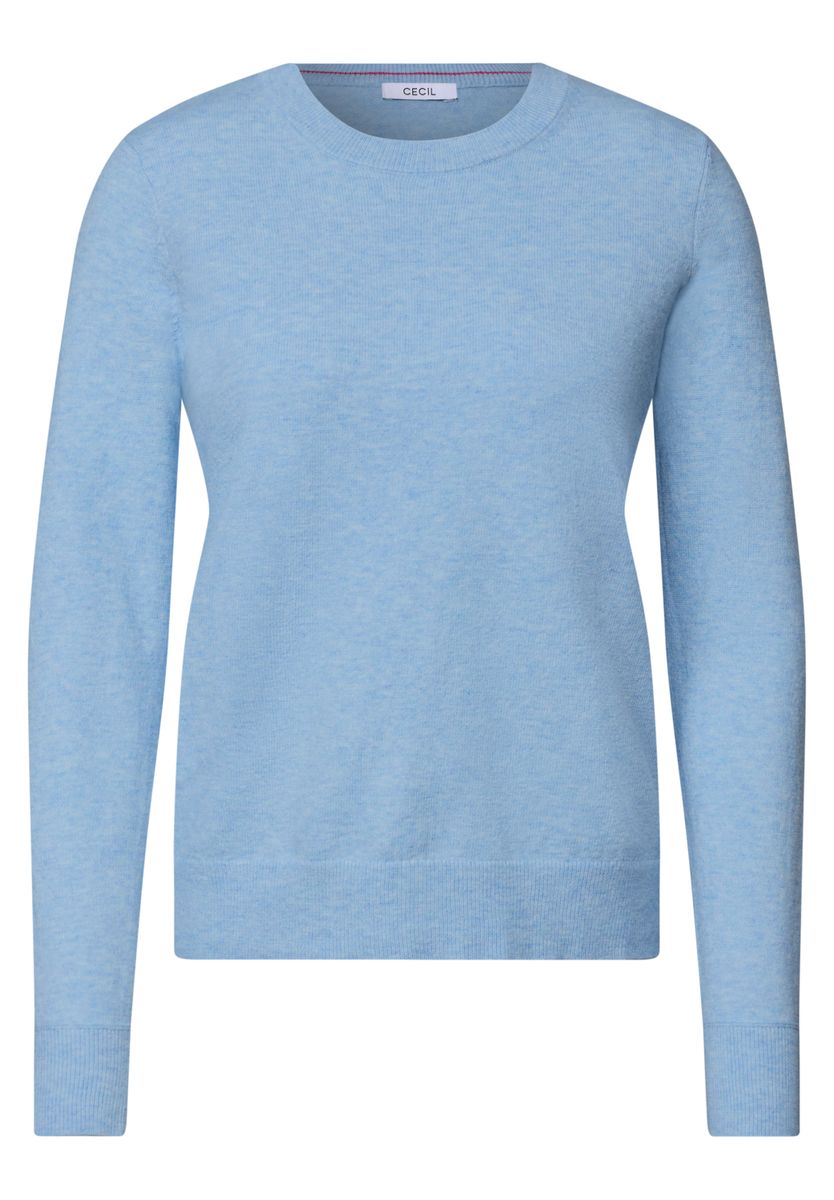 Pullover in Unifarbe mit Rundhals