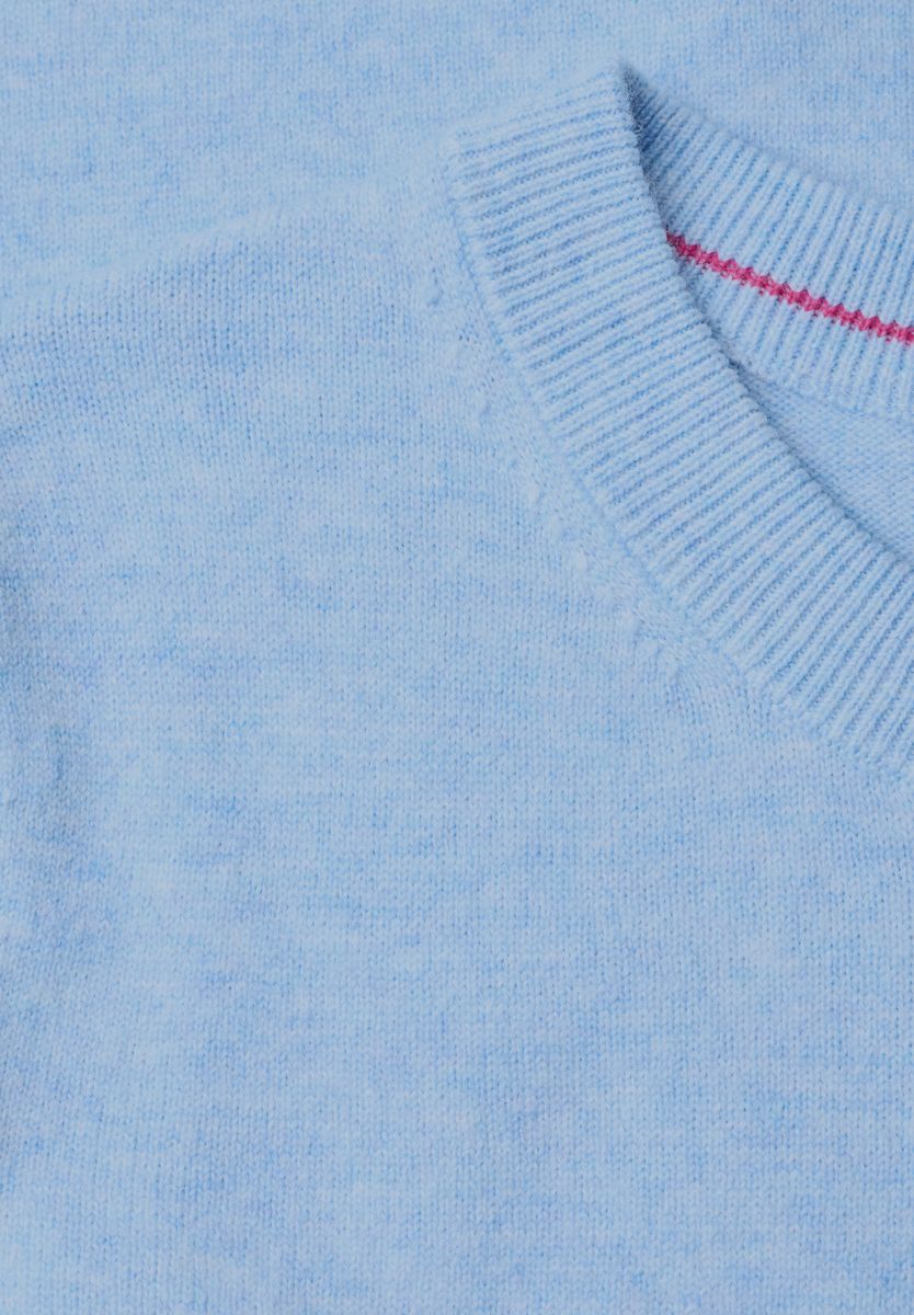 Pullover in Unifarbe mit Rundhals