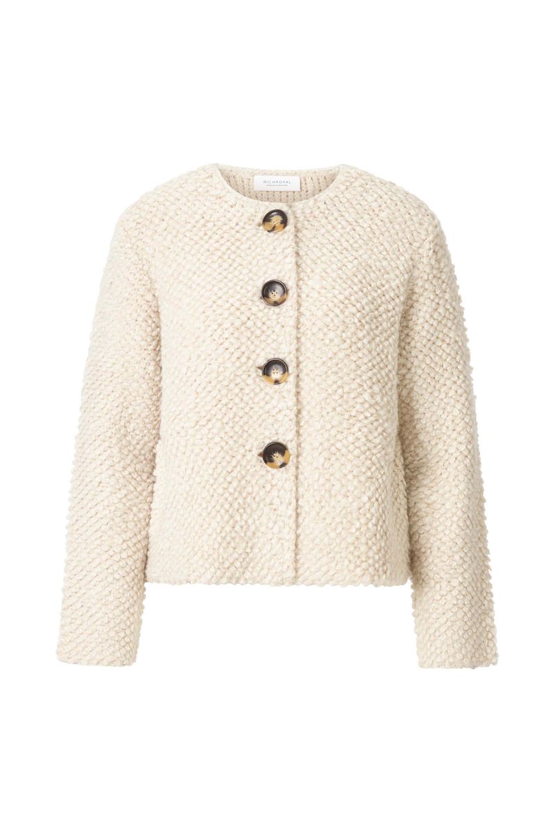 Crew Nk Fur Effect Jacket