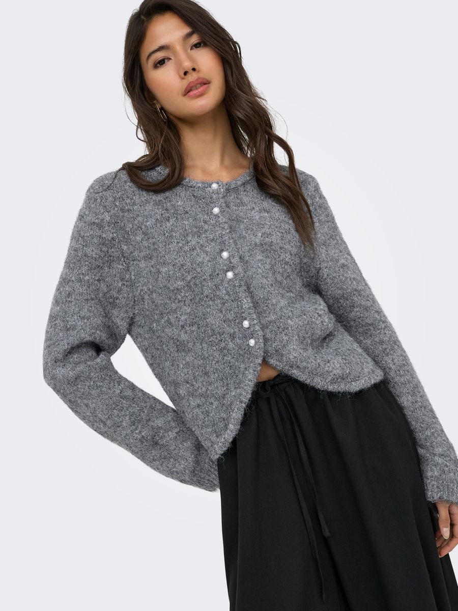 ONLZAGGIE LS BUTTON CARDI CC KNT