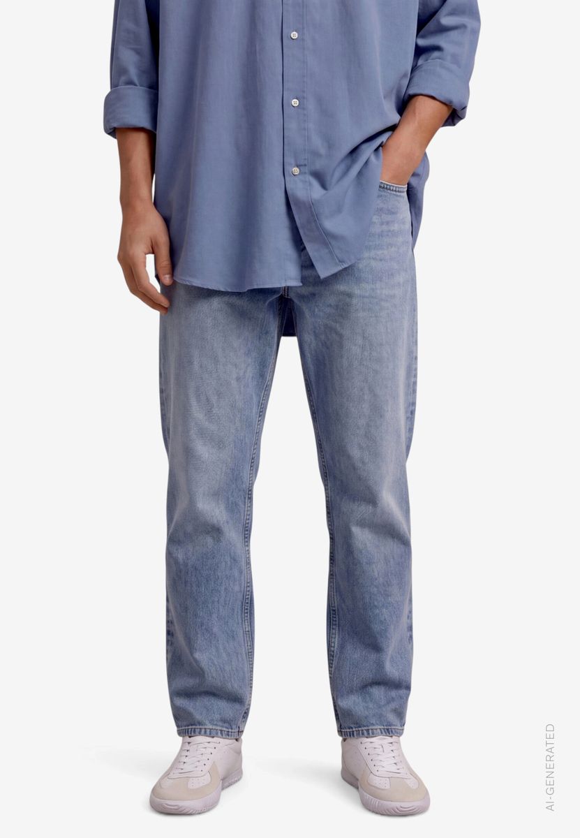 Herren Straight Leg Jeans im Regular Fit 32 Inch