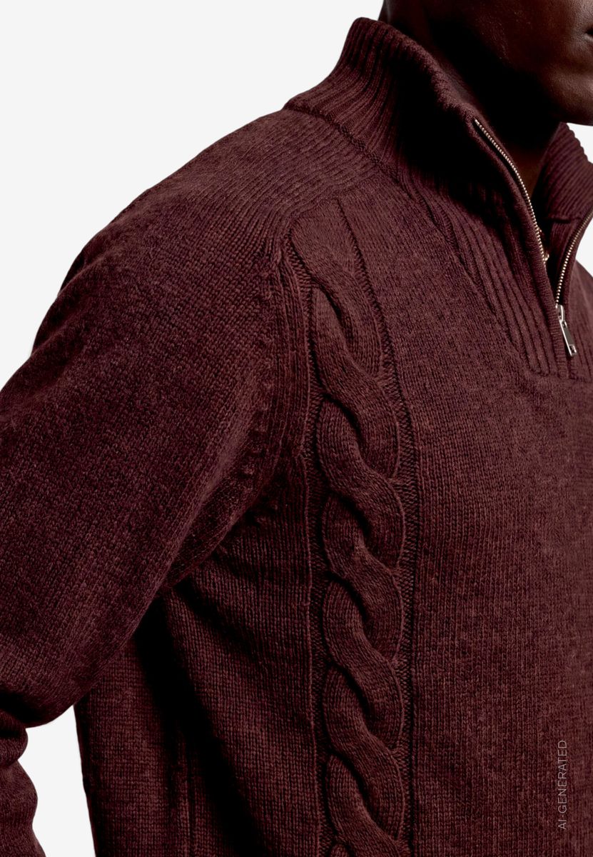 Herren Strickpullover mit Reißverschluss