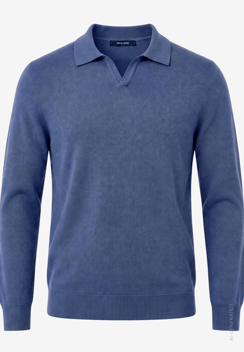 Herren Strickpullover mit Hemdkragen