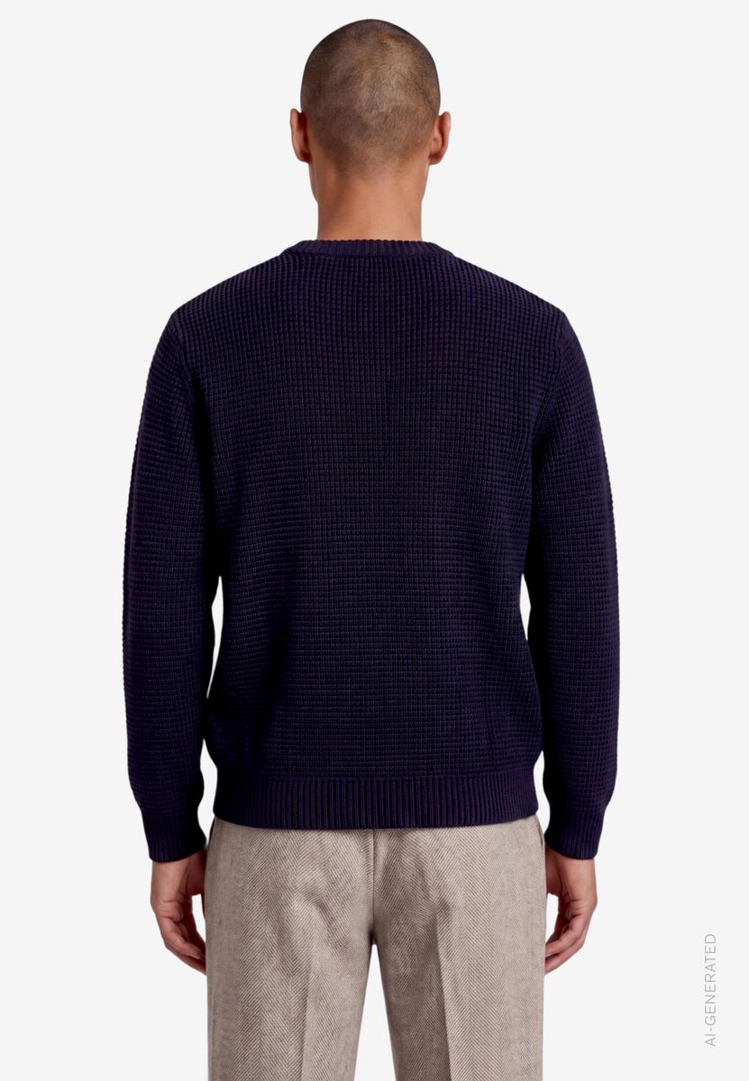 Herren Strickpullover mit Rundhalsausschnitt