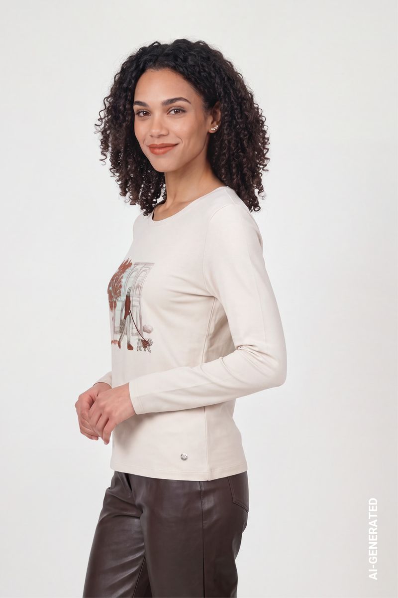 Langarmshirt mit Print