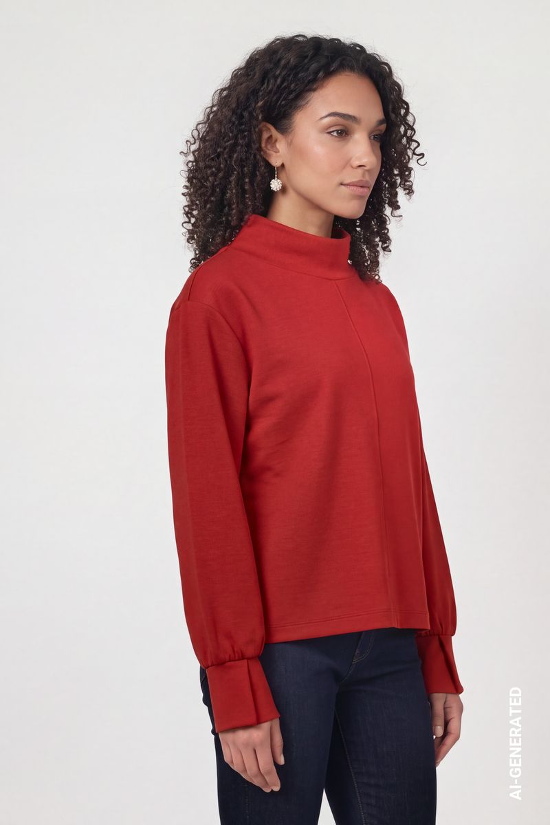 Sweatshirt mit Stehkragen