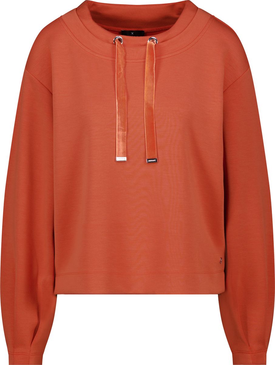 Sweatshirt mit samtigen Bindeband