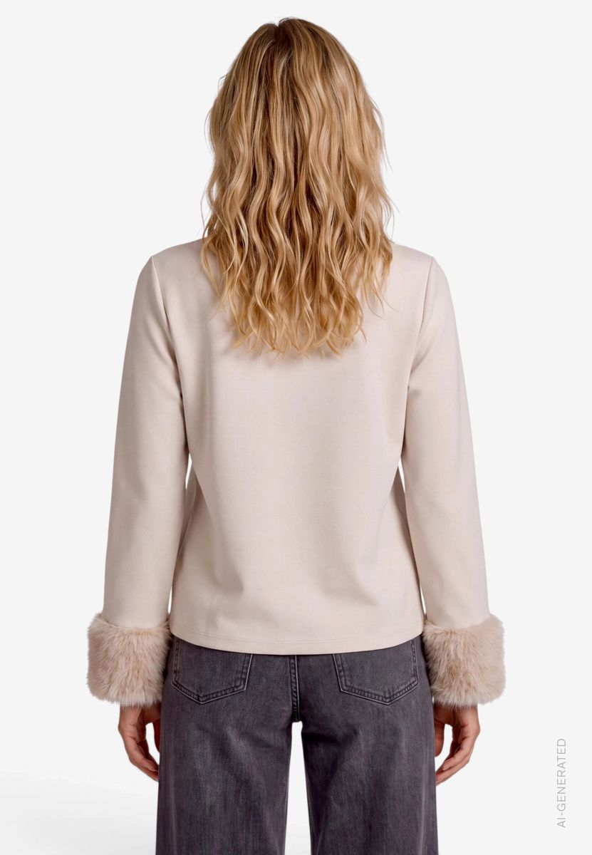 Damen Sweatshirt mit Plüsch