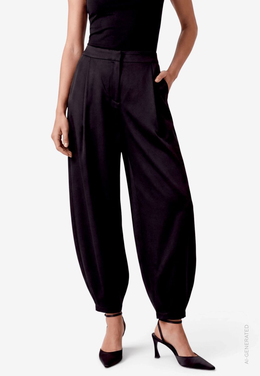 Damen Barrel-Hose aus Satin