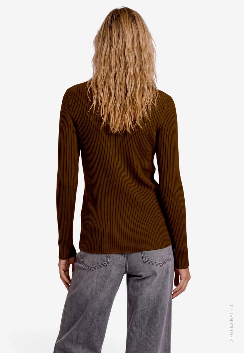Damen Feinstrickpullover mit Stehkragen