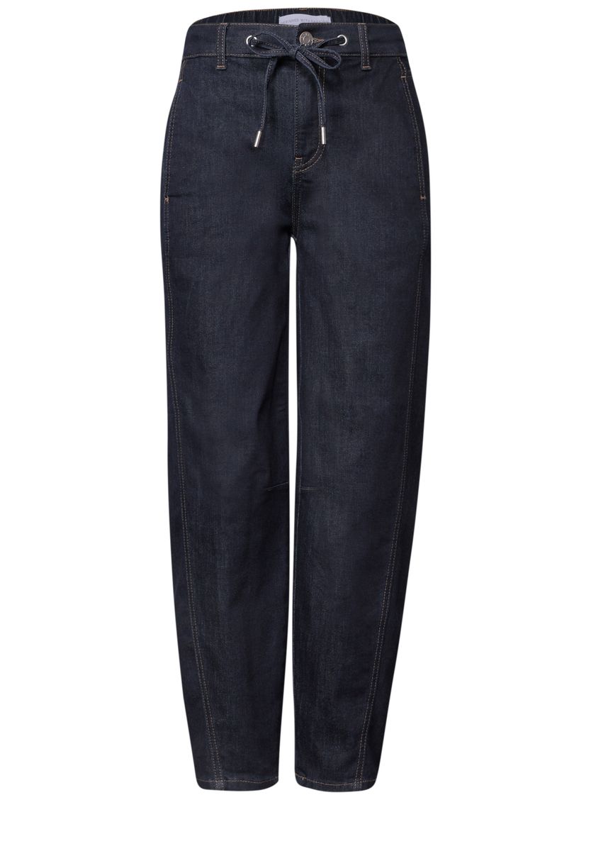 High Waist barrel Leg Jeans mit Tunnelzug
