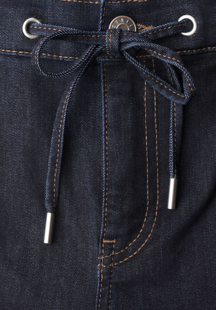 High Waist barrel Leg Jeans mit Tunnelzug