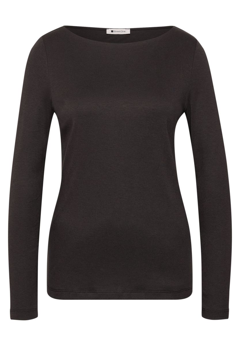 Basic Shirt mit U-Boot-Ausschnitt