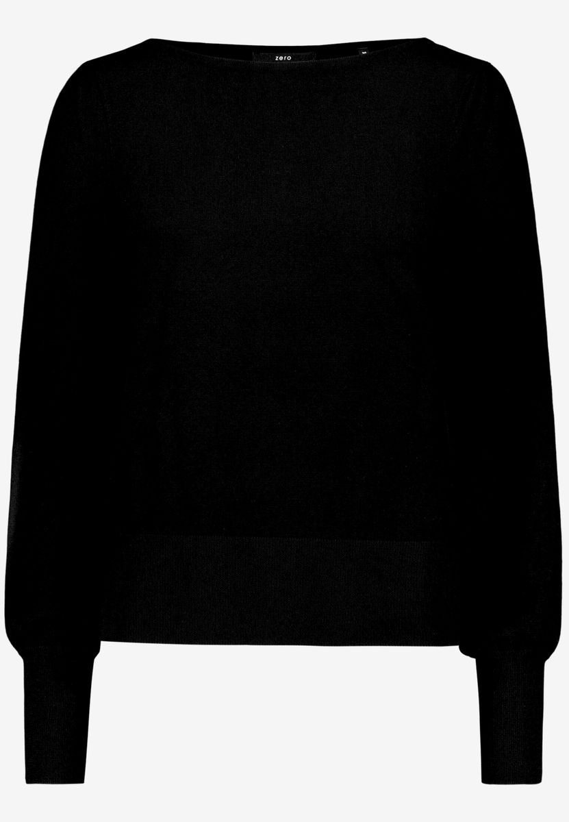 Feinstrickpullover mit U-Boot Ausschnitt