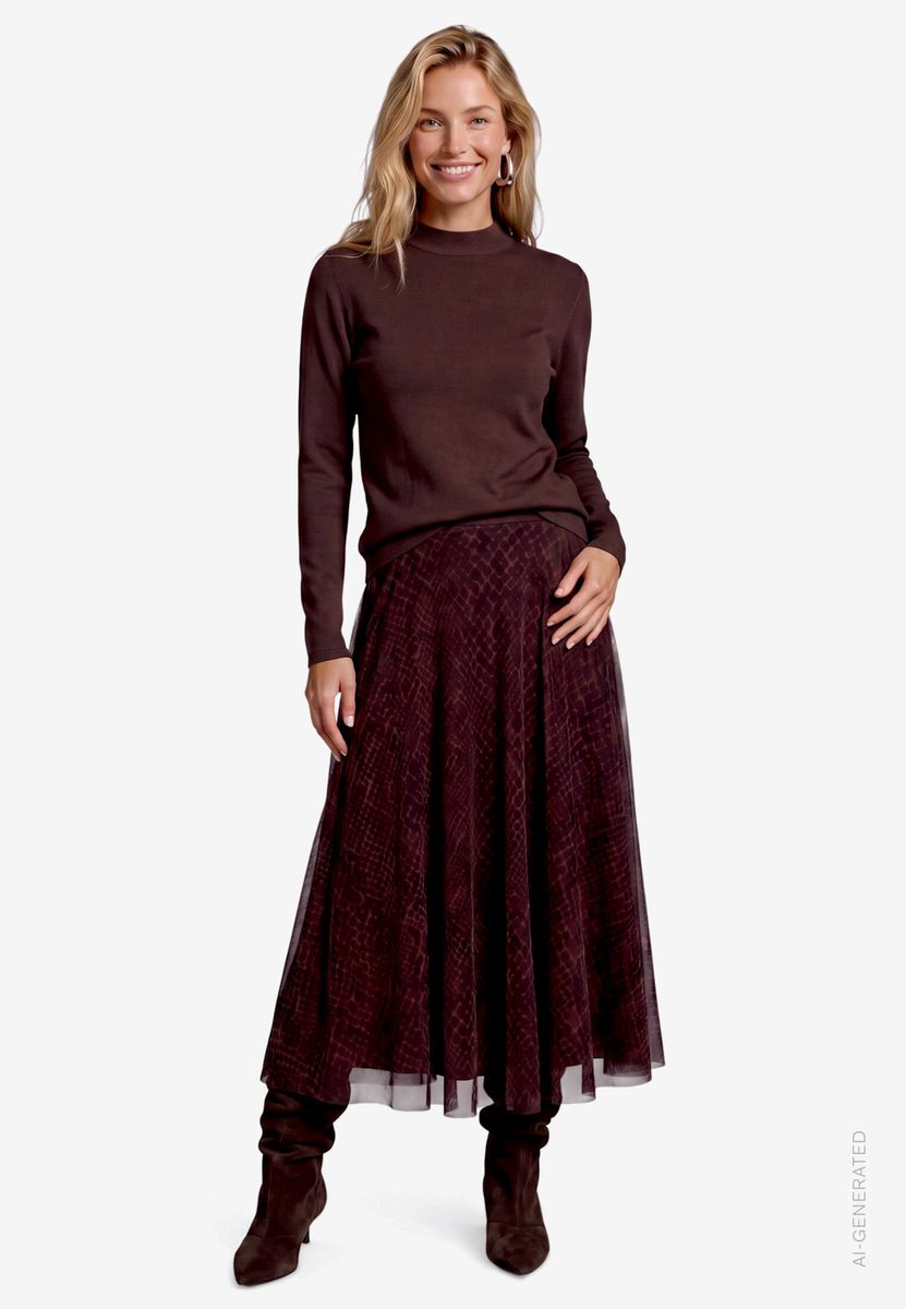 Damen Tüllrock mit Animalprint