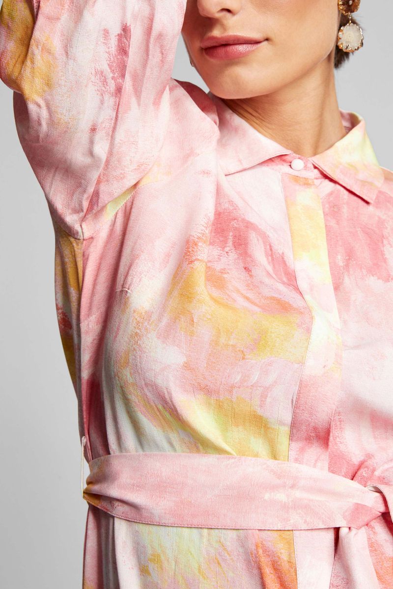 printed shirt dress