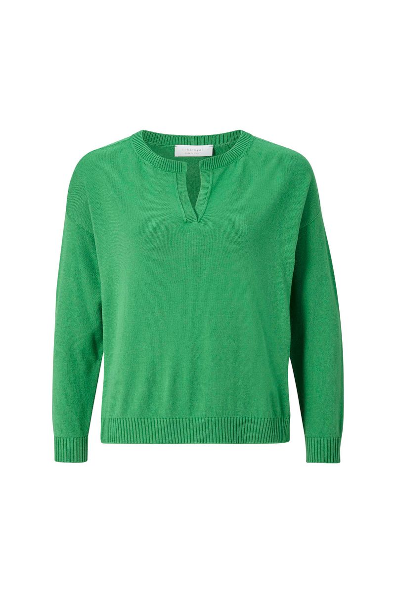 V-neck with placket