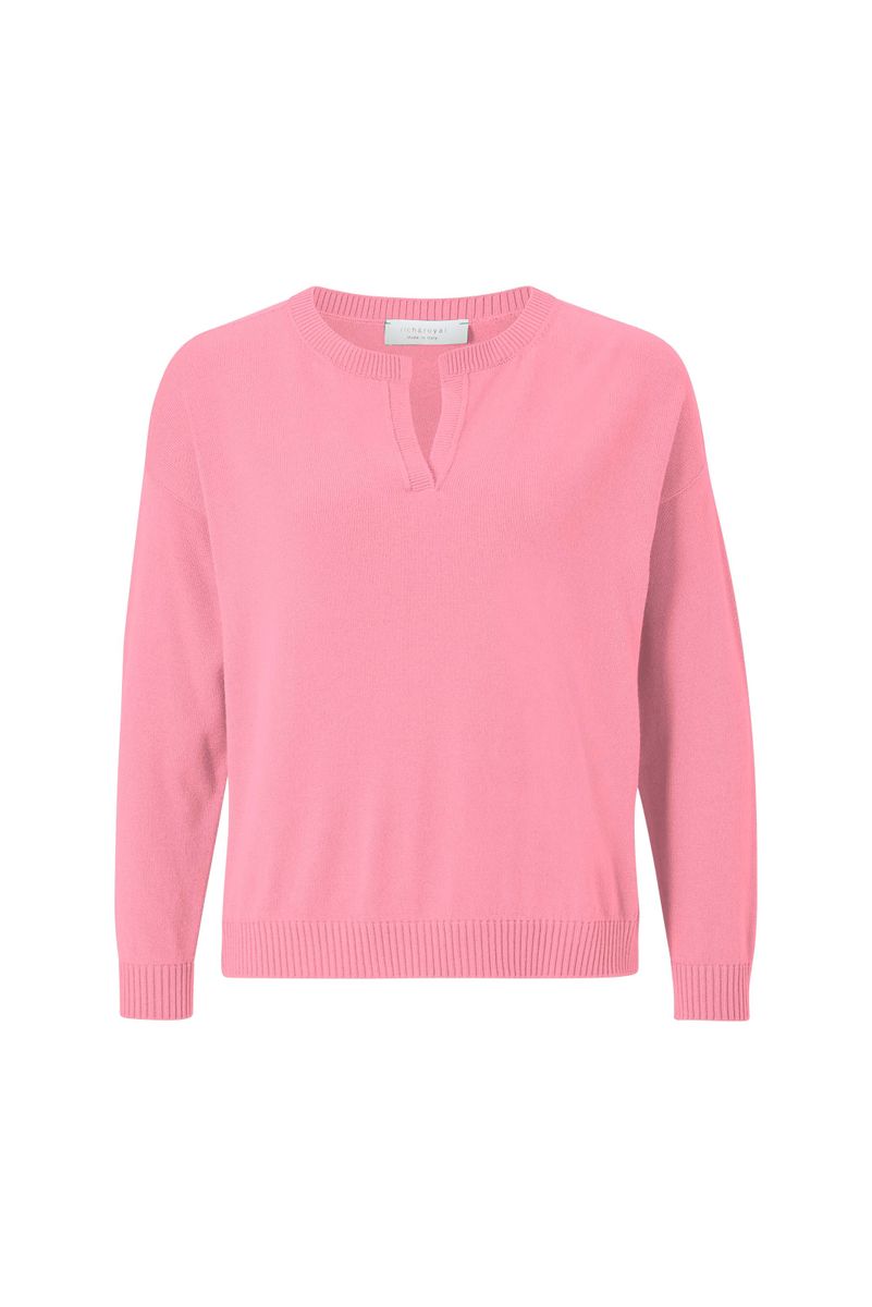 V-neck with placket
