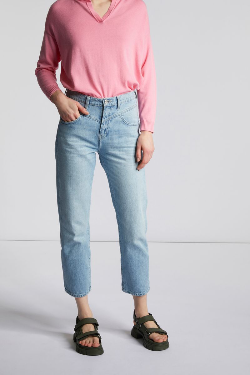 V-neck with placket