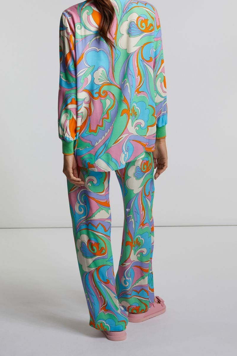 printed v-blouse ecovero
