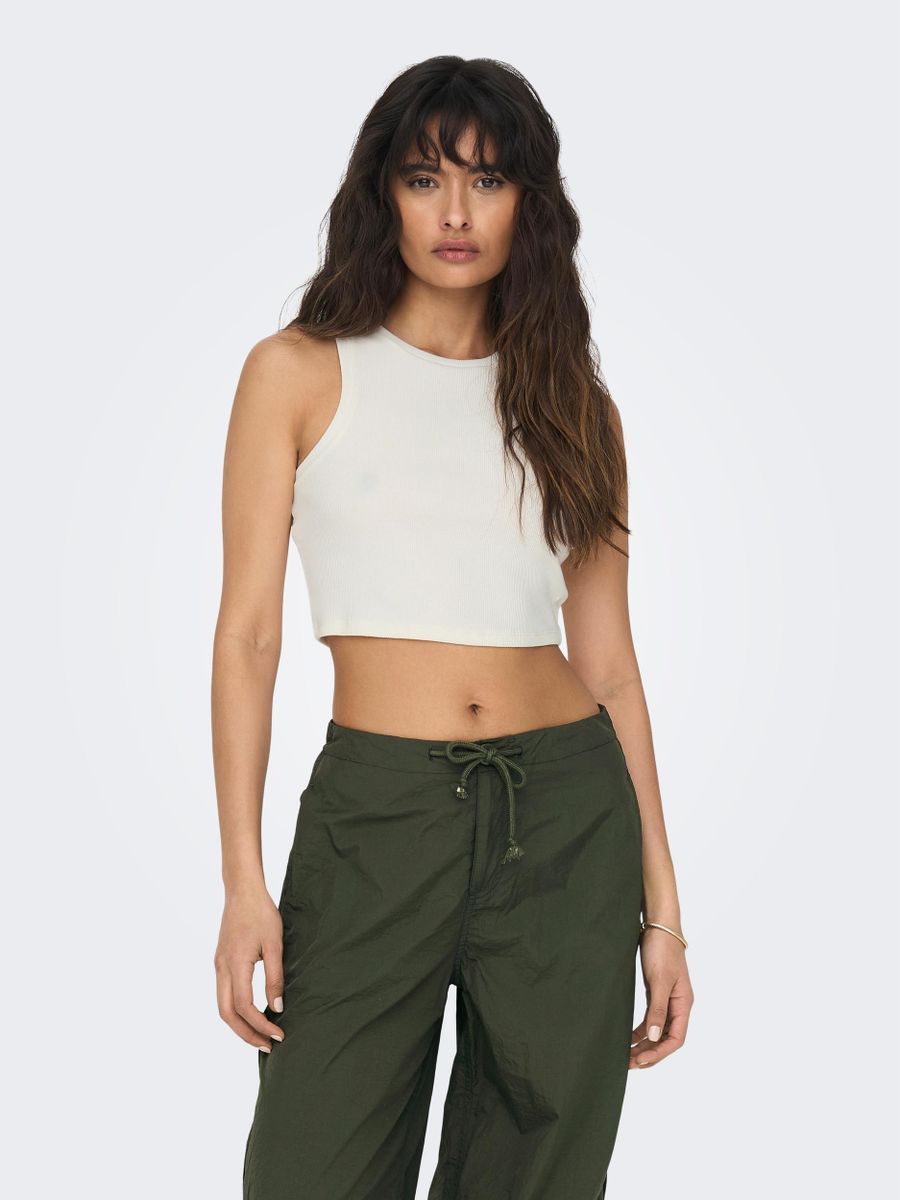 ONLVILMA S/L CROPPED TANK TOP JRS NOOS