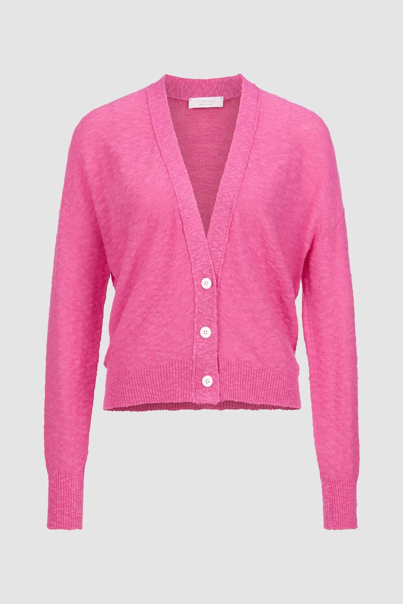 V-neck slub cardigan