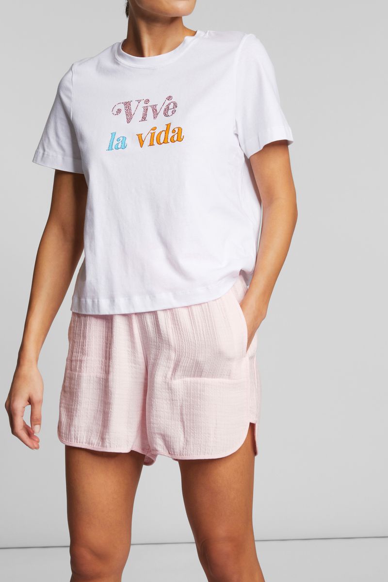 T-Shirt with placed print organic