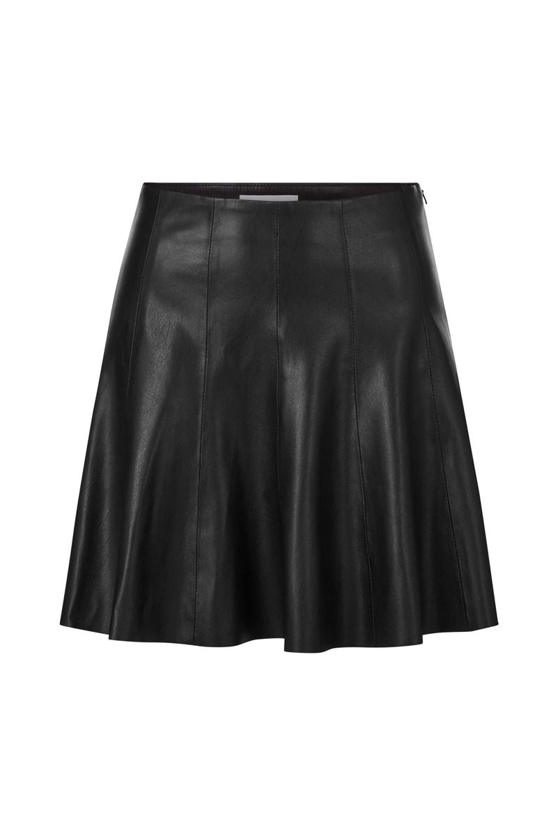 Fake leather skirt