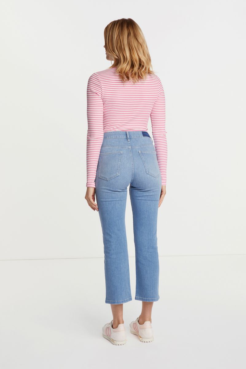 Organic Rib Longsleeve Striped