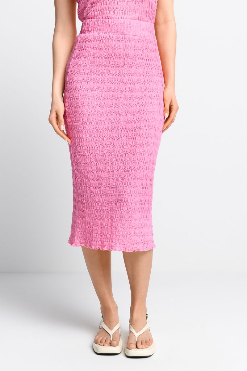 Crinkled pencil skirt