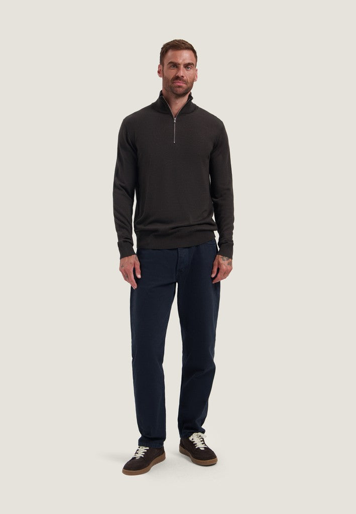 DSTREZZED Strickpullover Destin Skipper Dk. Brown Braun – Ansicht 2
