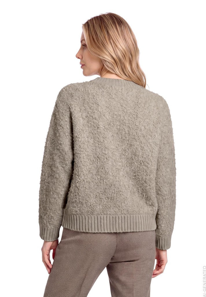 Betty & Co Strickpullover Taupe Melange Beige – Ansicht 4