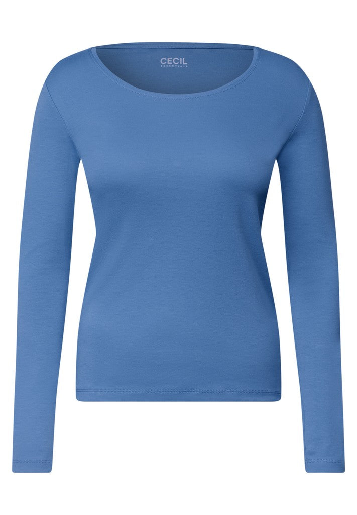 CECIL Langarmshirt Style Pia North Blue Blau