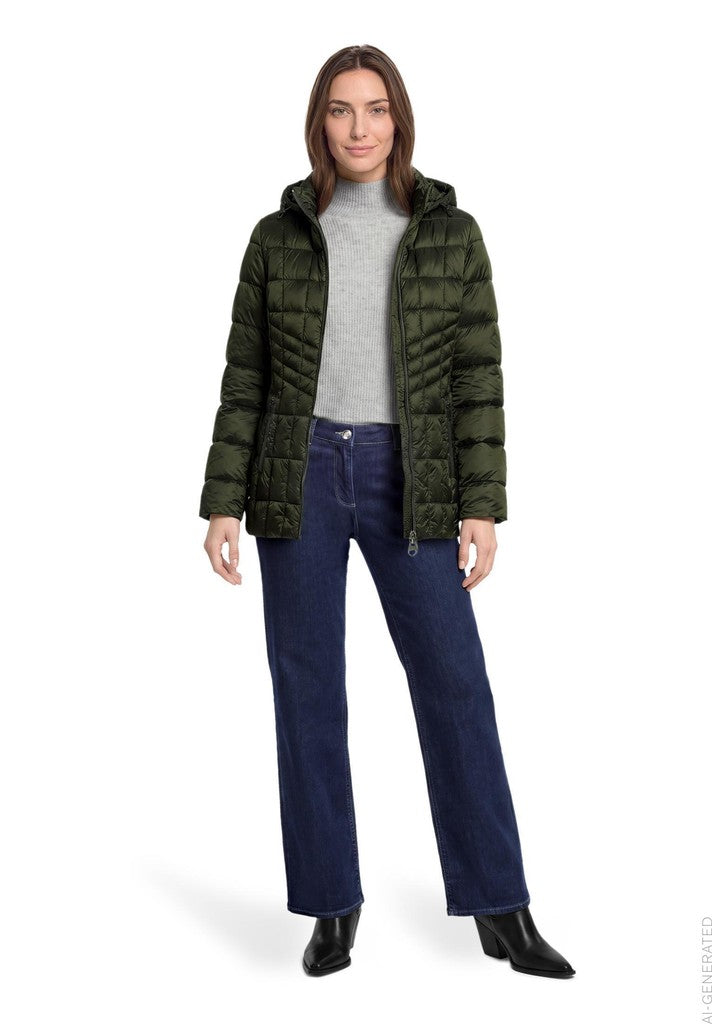 Betty Barclay Jacke Watte Dunkelbraun Oliv – Ansicht 3