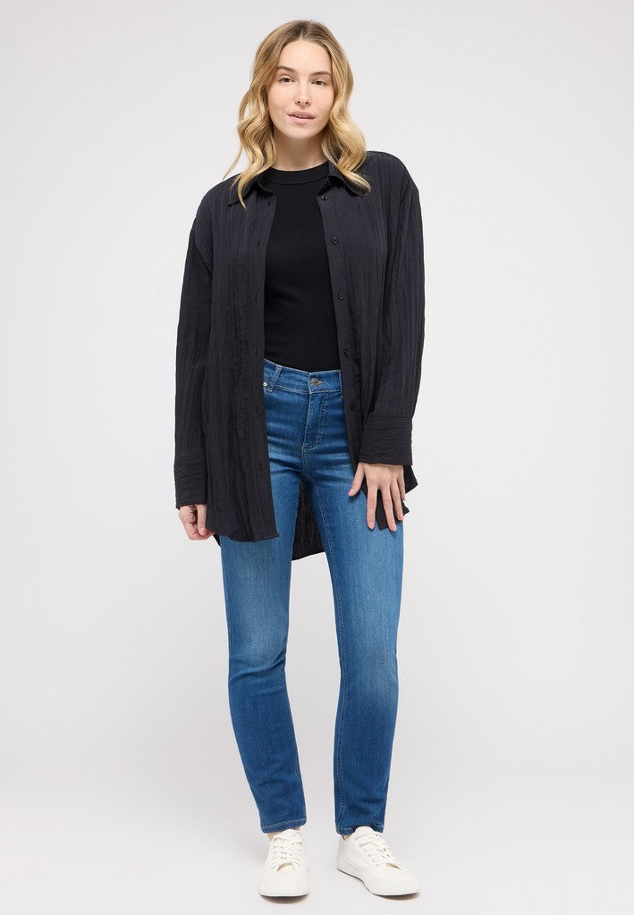 Angels Slim Fit Jeans Cici Mid Blue Used Blau – Ansicht 3
