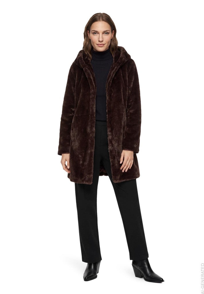 Betty Barclay Jacke PlUEsch Dunkelbraun – Ansicht 3