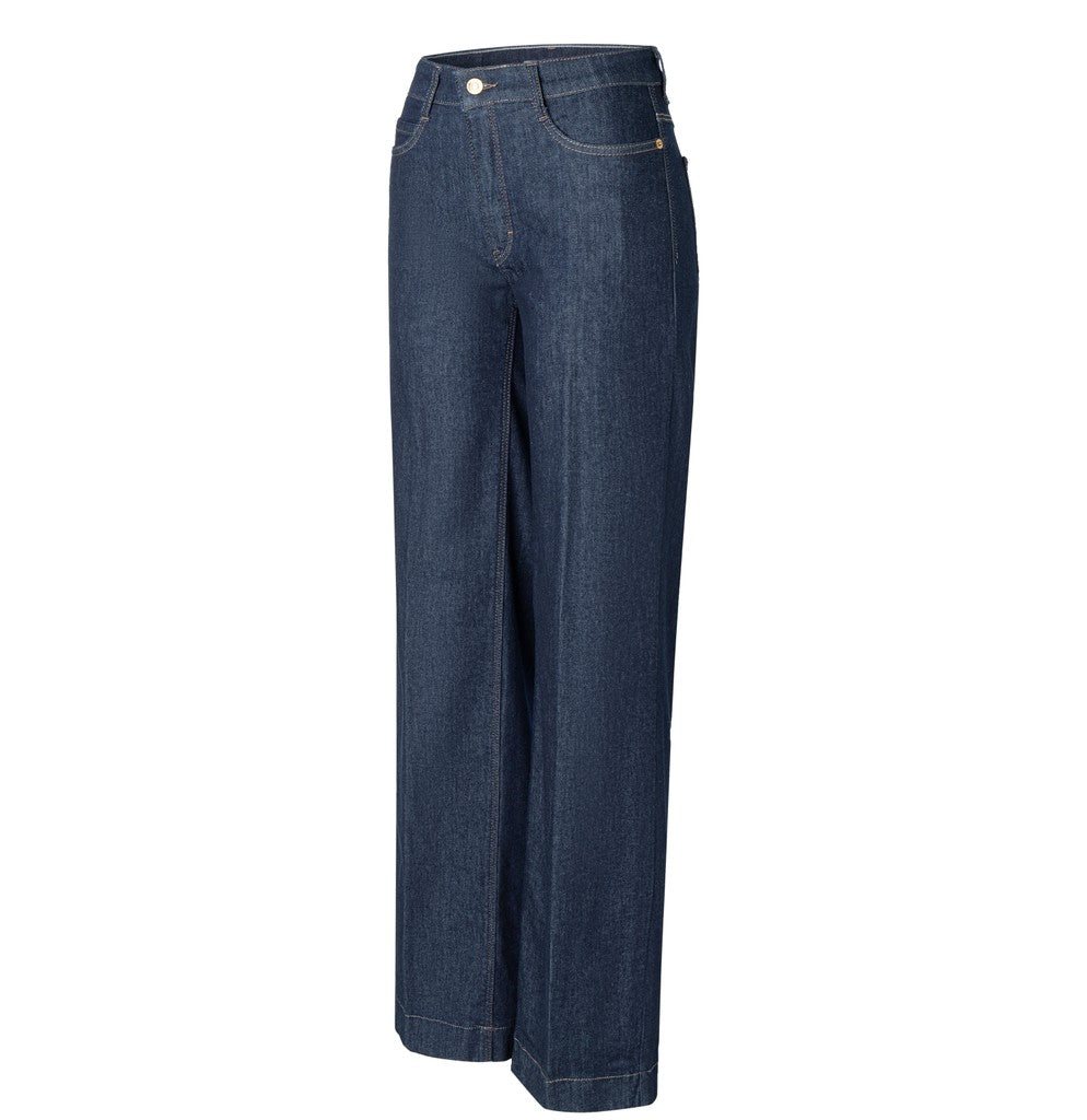 MAC Straight Leg Jeans Wide Authentic Stretch Blau – Ansicht 4