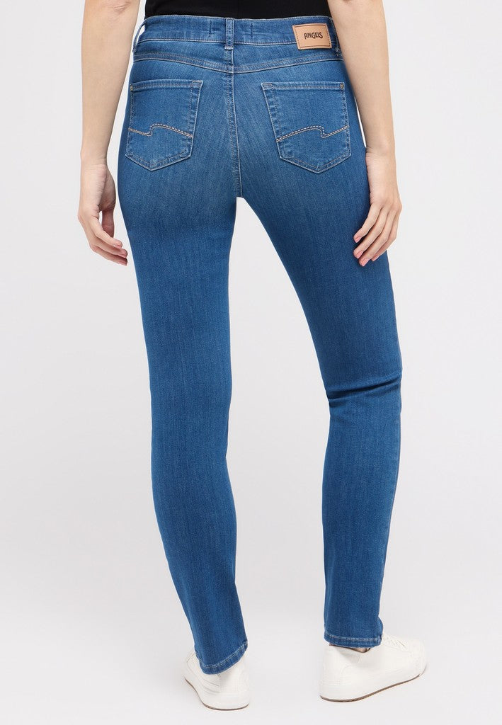 Angels Slim Fit Jeans Cici Mid Blue Used Blau – Ansicht 4