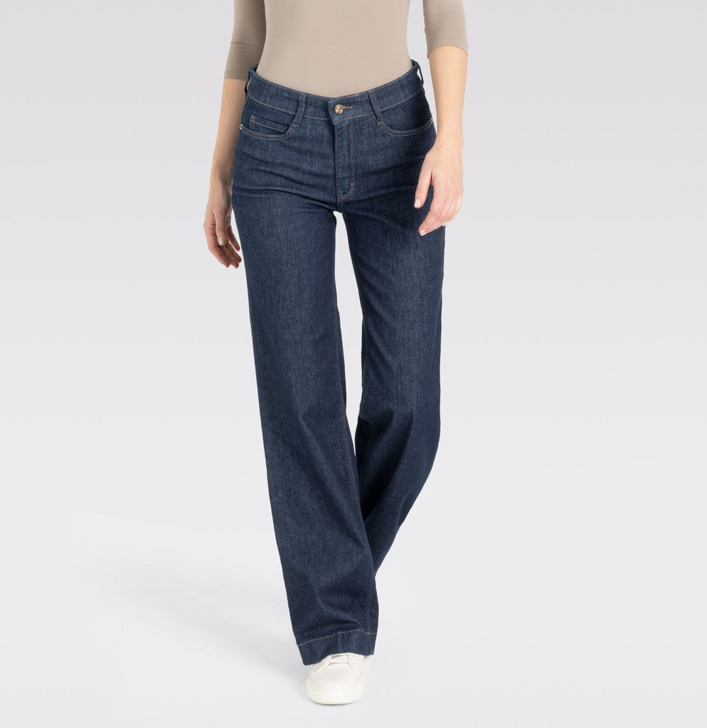 MAC Straight Leg Jeans Wide Authentic Stretch Blau – Ansicht 3