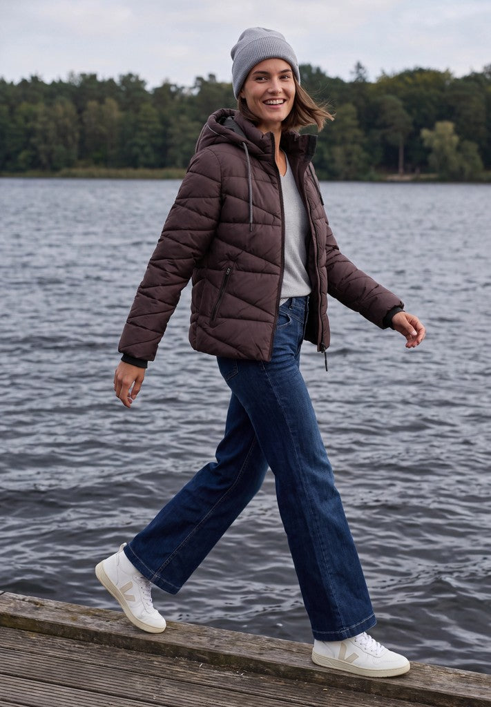 CECIL Jacke TOS Sportive Padded Berry Red Bordeaux – Ansicht 3