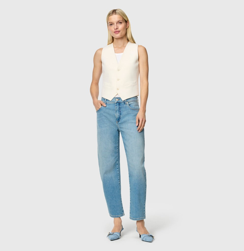MAC Relaxed Fit Jeans Danni Light authentic Scissor Blue Used Blau – Ansicht 3