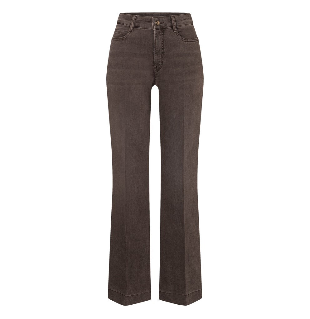 MAC Straight Leg Jeans Wide Authentic Stretch Braun