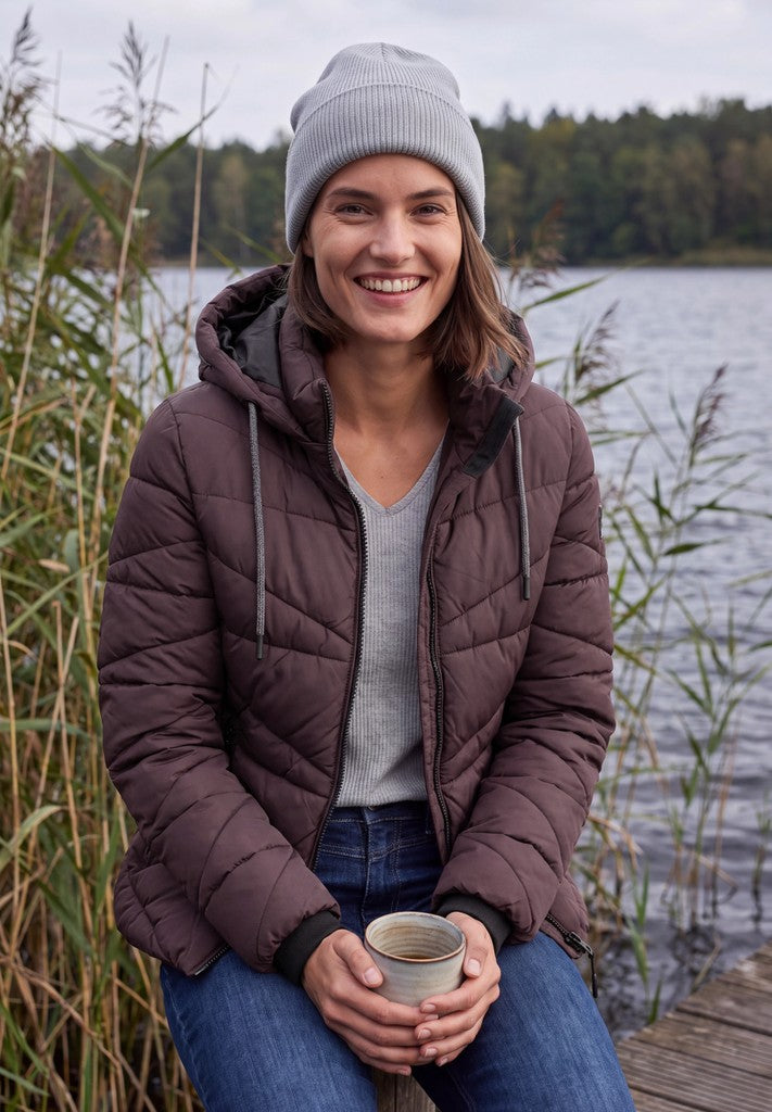 CECIL Jacke TOS Sportive Padded Berry Red Bordeaux – Ansicht 2