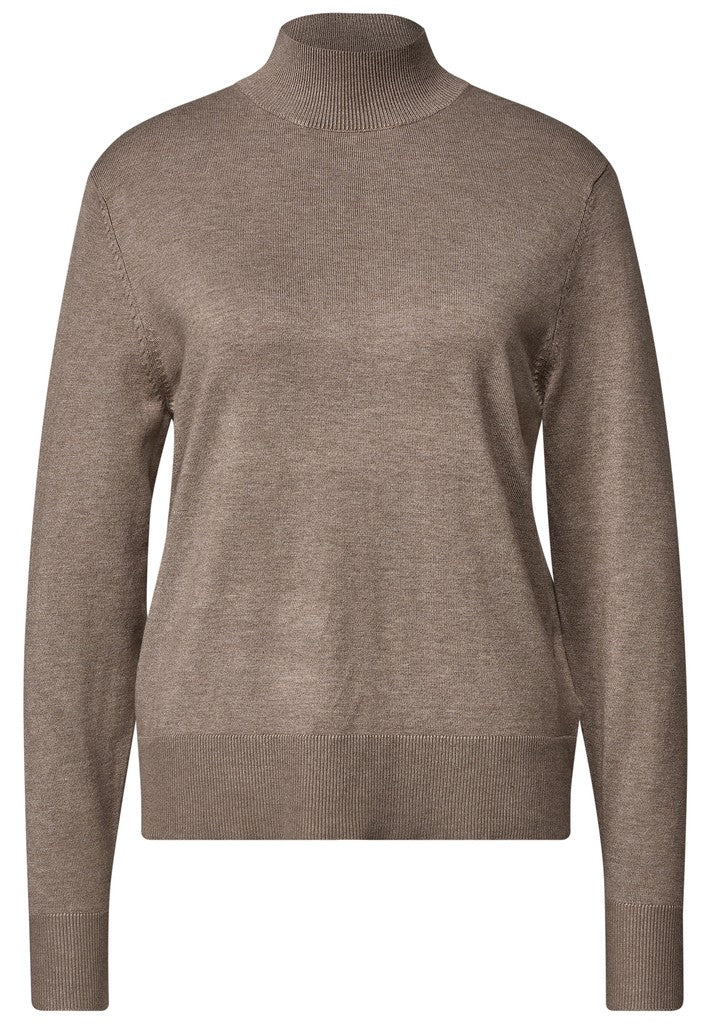 Street One Rollkragenpullover mit Turtle Neck Sanded Amber Mel